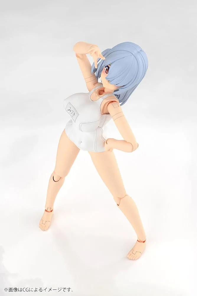 Frame Arms Girl Modellbausatz – Mizuki weißer Schulbadeanzug 16 cm 7
