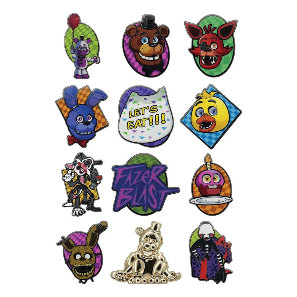 Five Nights at Freddy's Pin Badge Display – 12 Mystery Designs