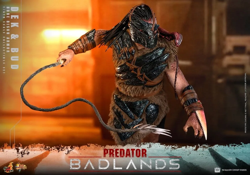 Predator Badlands Figure Set – Dek Bone Bison Armor and Bud 1/6 4