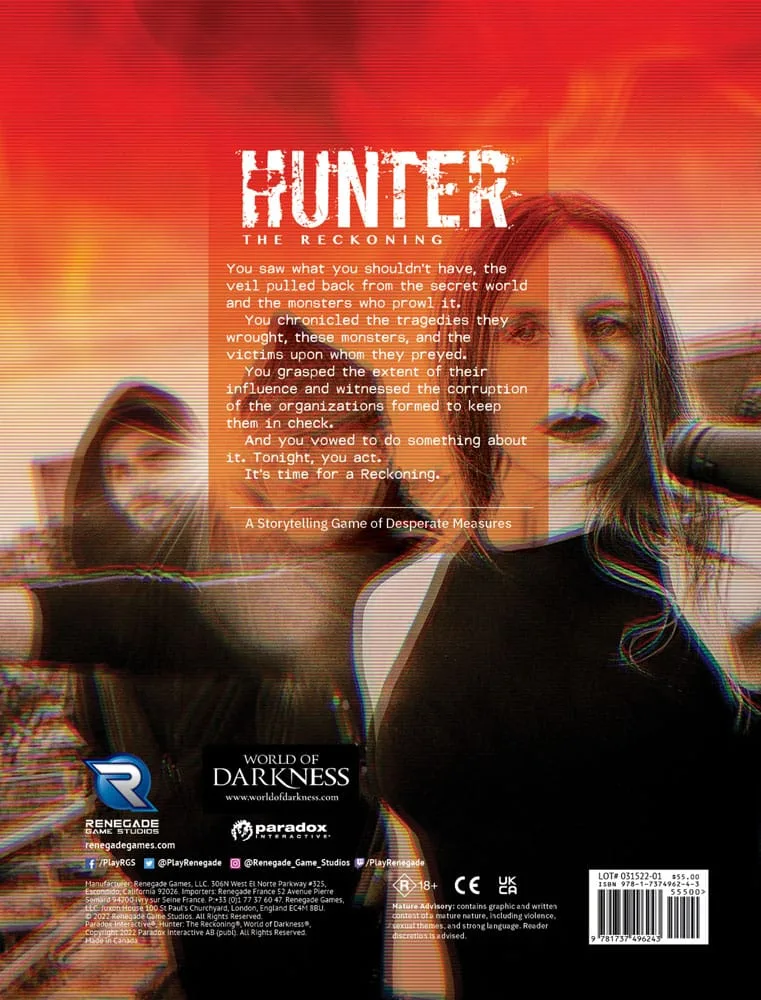 Hunter: The Reckoning Grundregelwerk – 5. Edition Englisch 3