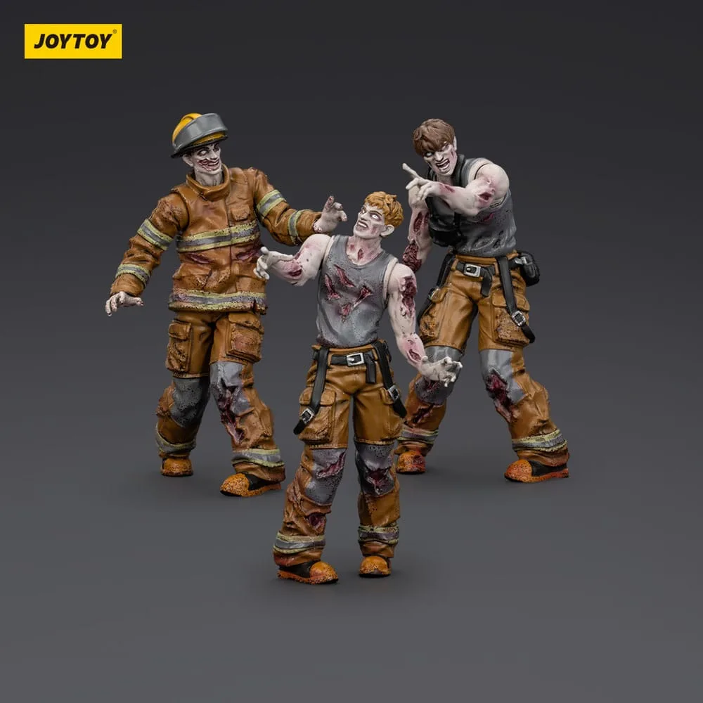 Zombie Dark Source Actionfiguren-Set – 3 Feuerwehrleute 8 cm 2