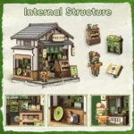 Miniature House Model Kit – Kyoto Matcha Cottage 11 x 9 cm 2