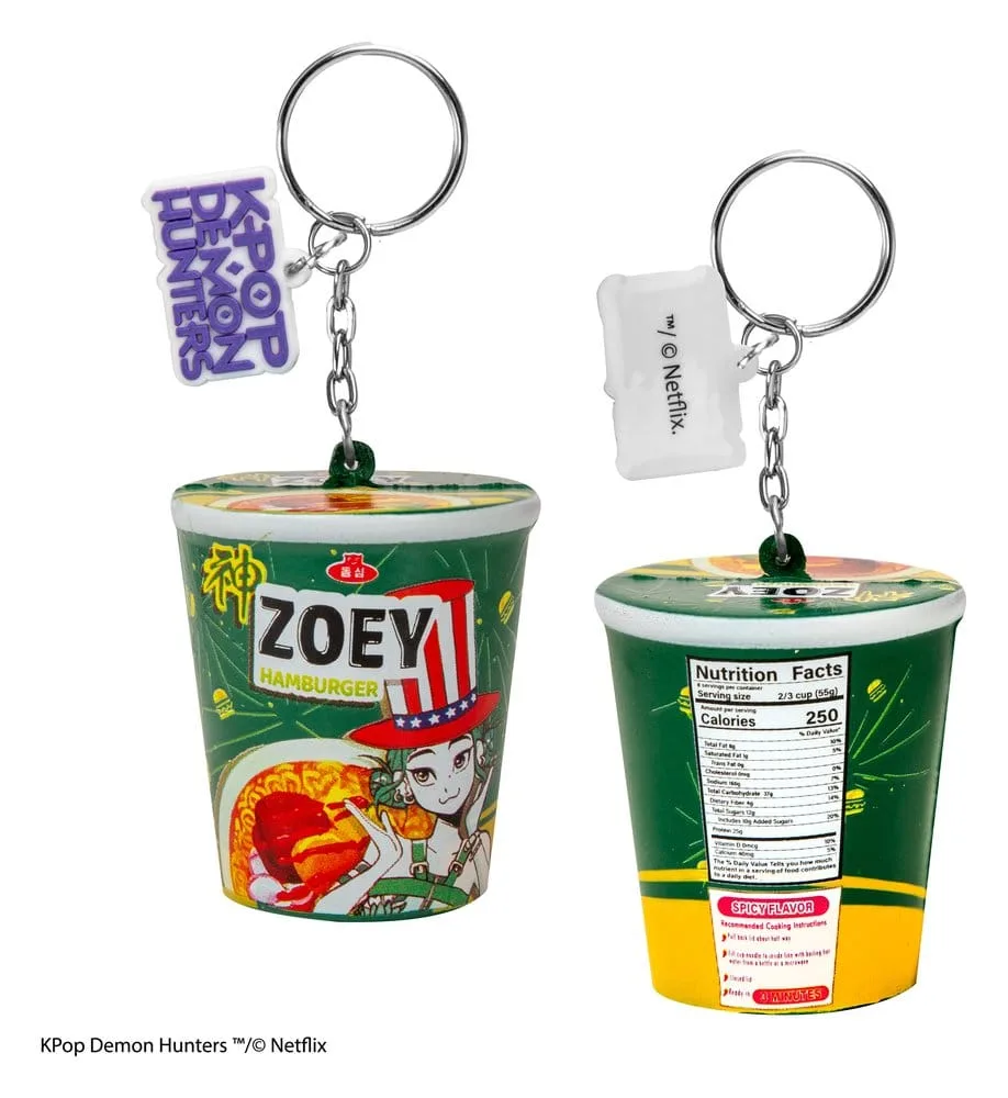 KPop Demon Hunters Squishy Keychain – Zoey Hamburger Noodles 3