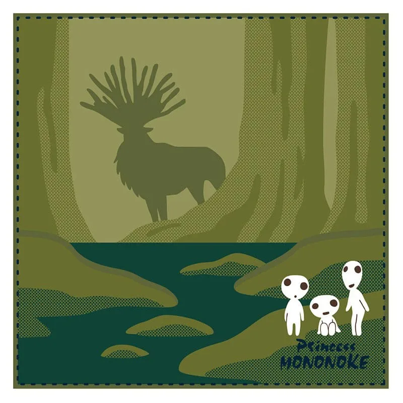 Princess Mononoke Mini Towel – Shadow of the Deer God 25 x 25 cm