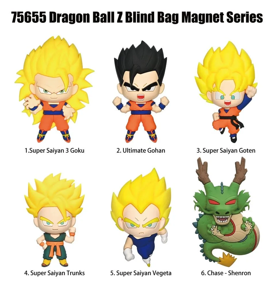Dragon Ball Z Foam Magnets – Series 1 Display of 12 Blind Bags 3