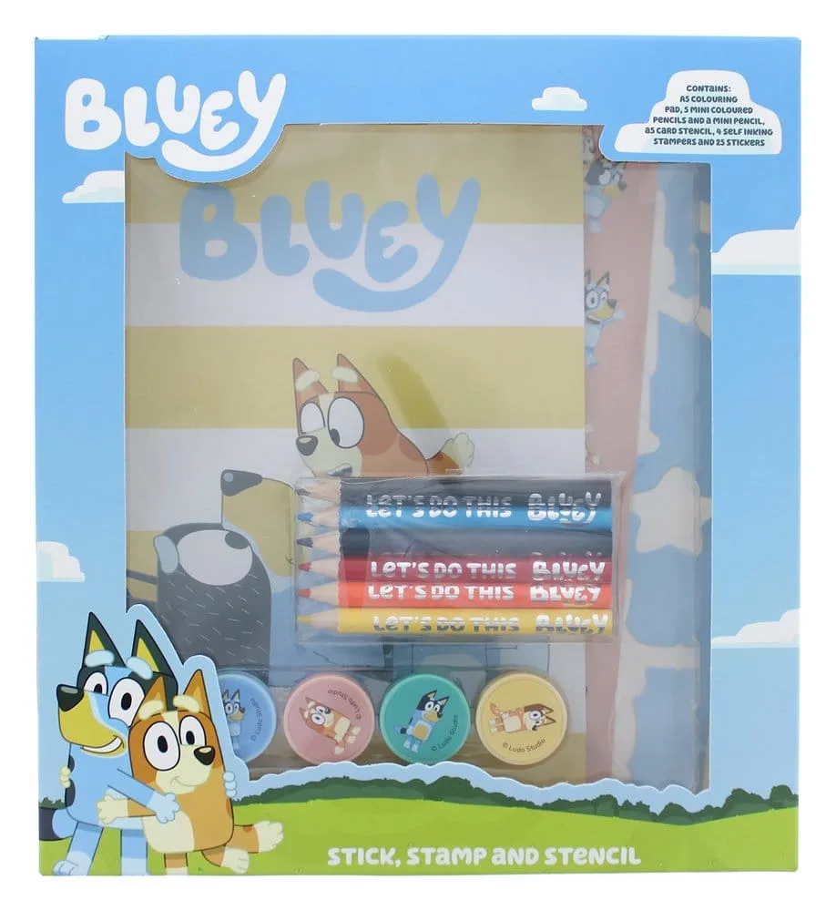Bluey Colouring Set – Creative Pad Stamps and Stickers 4