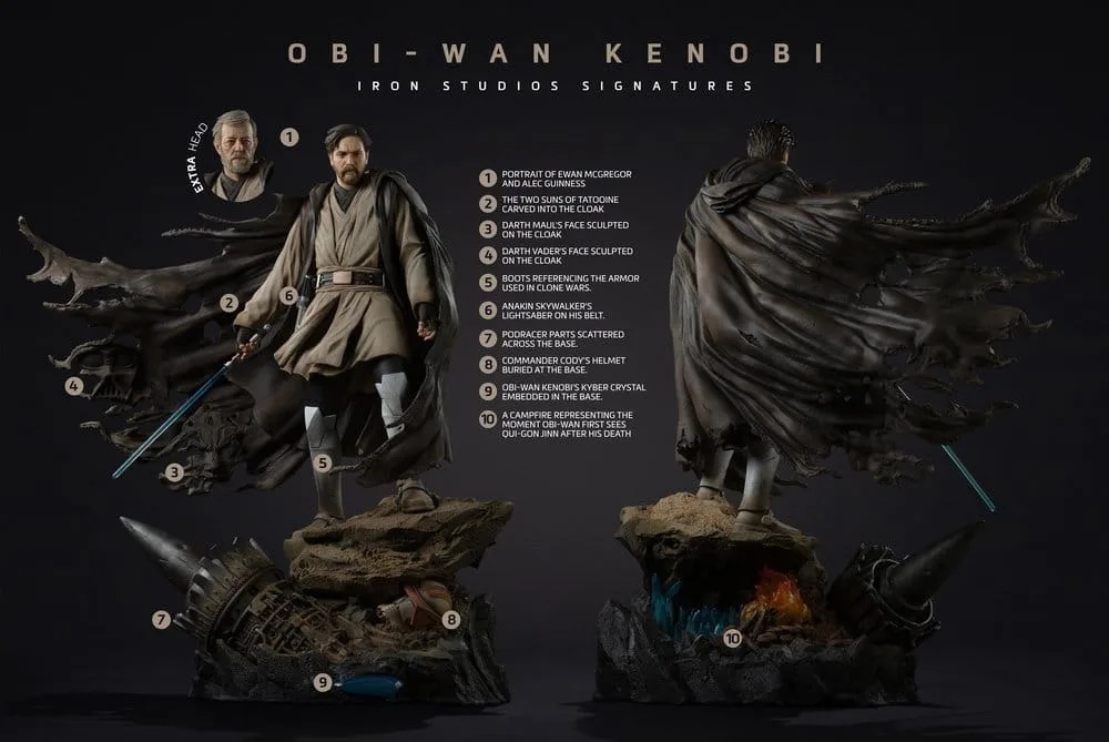 Star Wars Statue – Obi-Wan Kenobi Legacy Replica Signatures 66 cm 3
