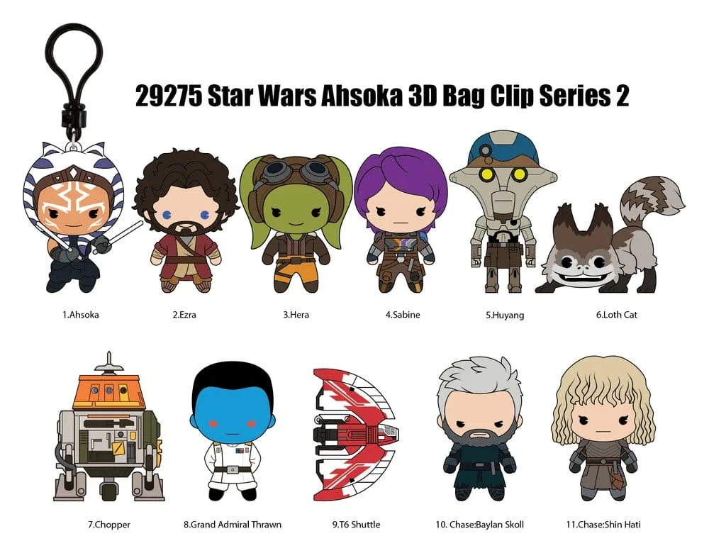 Star Wars Ahsoka Bag Clips – Series 2 24 Blind Bag Display