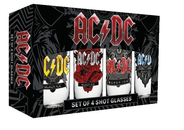 AC/DC Shot Glasses – Black Ice 4-Pack 2