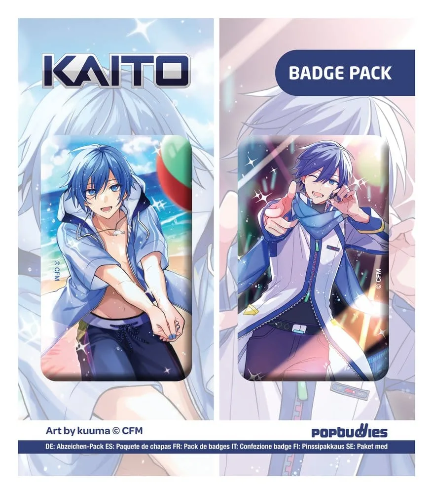 Vocaloid Buttons – Kaito Artwork by kuuma 2-Pack