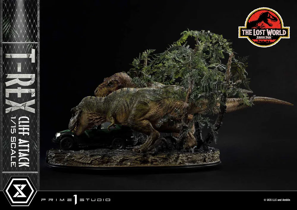 Jurassic Park Statue – Lost World T-Rex Cliff Attack Bonus 53 cm 6