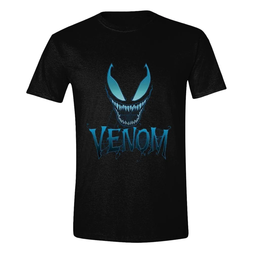 Marvel T-Shirt – Venom Blue Web Face Size M