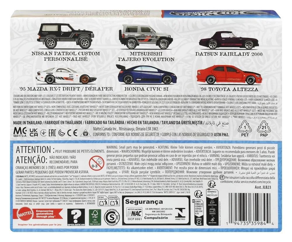 Hot Wheels Die-Cast Cars – Streets of Japan Six-Pack 1:64 3
