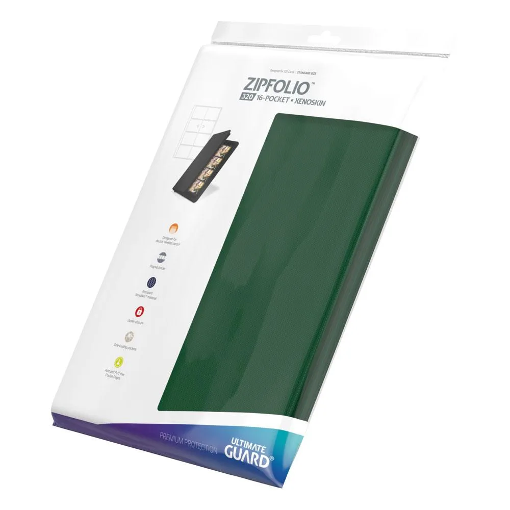 Ultimate Guard Card Binder – Green Zipfolio 320 Xenoskin 8