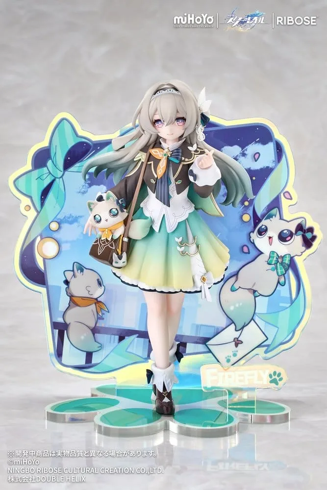 Honkai Star Rail Mini Figure – Firefly Rise Up+ Chibi Cat 18 cm