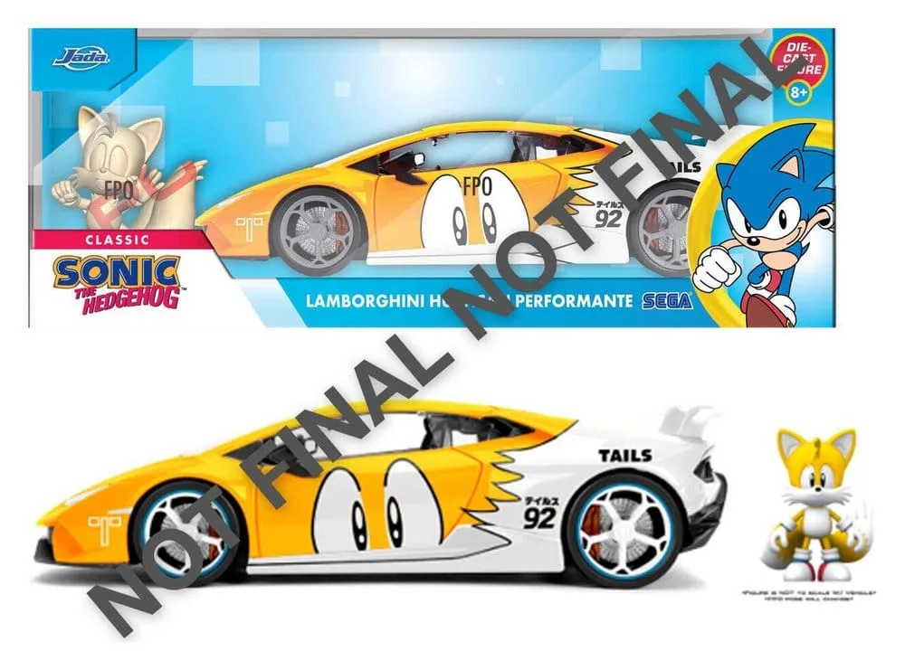 Sonic Diecast Vehicle – Tails Lamborghini Huracan 19 cm