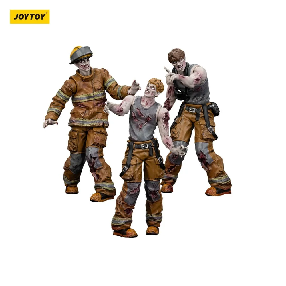 Zombie Dark Source Actionfiguren-Set – 3 Feuerwehrleute 8 cm 7