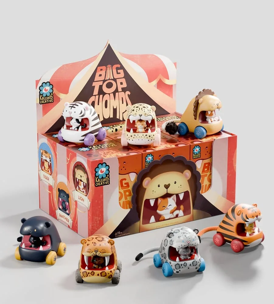 Big Top Chomps Rückziehautos – Serie 1 6er-Display 6 cm 8