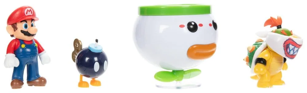 Super Mario Figure 2-Pack – Mario and Bowser Jr. Clown Car 6 cm 3