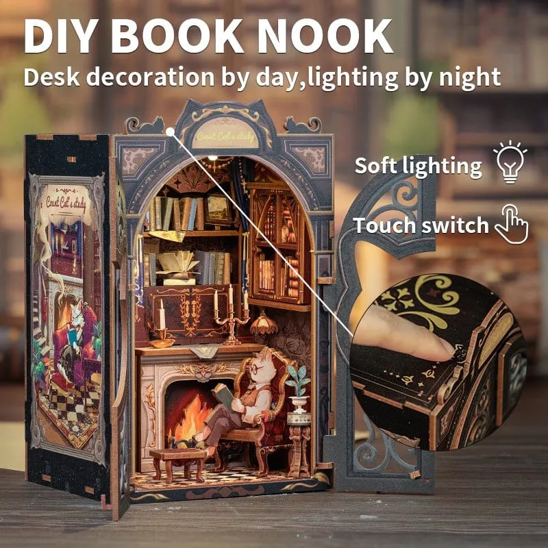 CuteBee Book Nook – Count Cat’s Study 17 x 12 cm 7