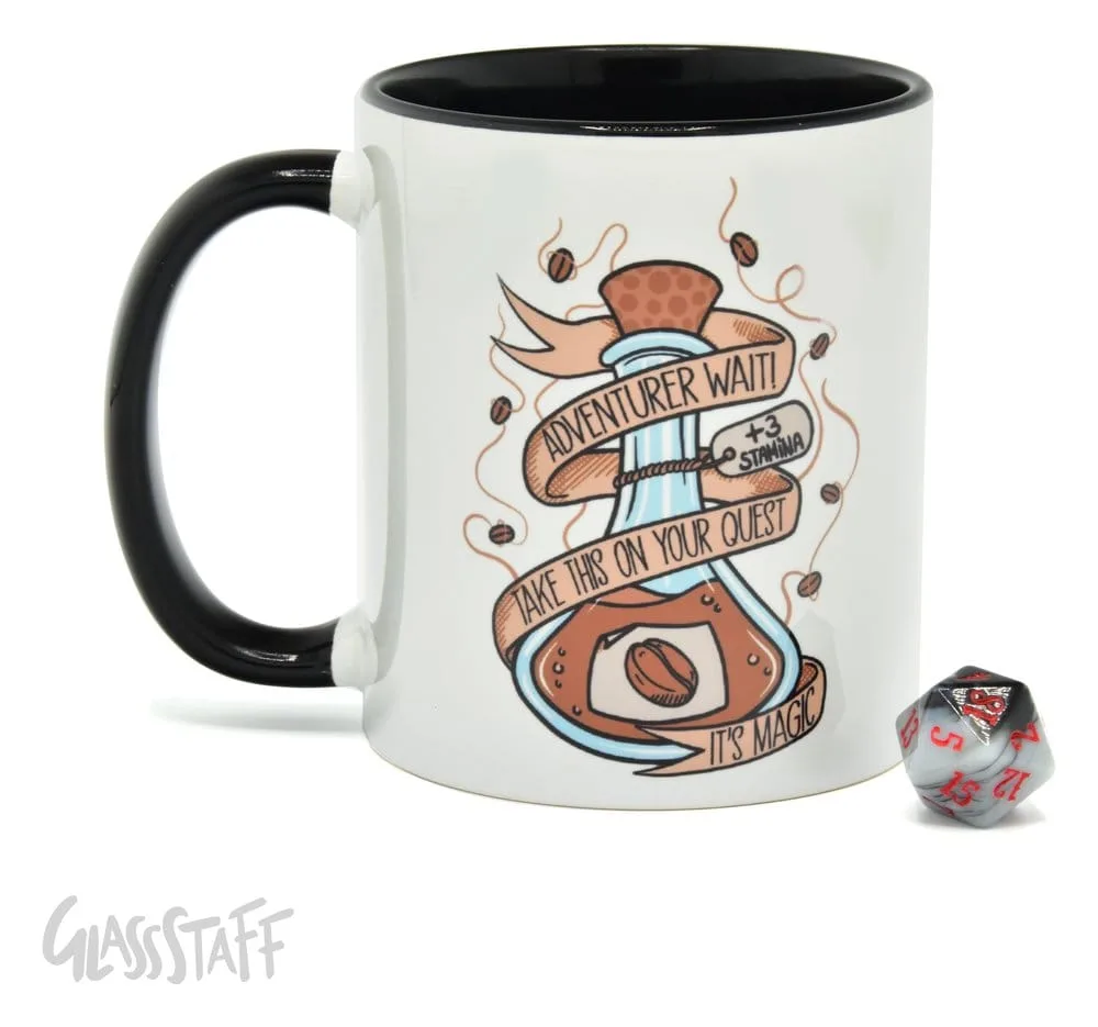Glassstaff Gift Set – D20 Coffee Potion Mug and Dice 4