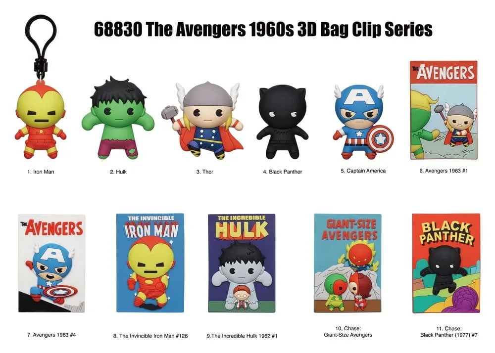 Marvel Bag Clips – Avengers 60th Comic Covers 24 Blind Bags 3