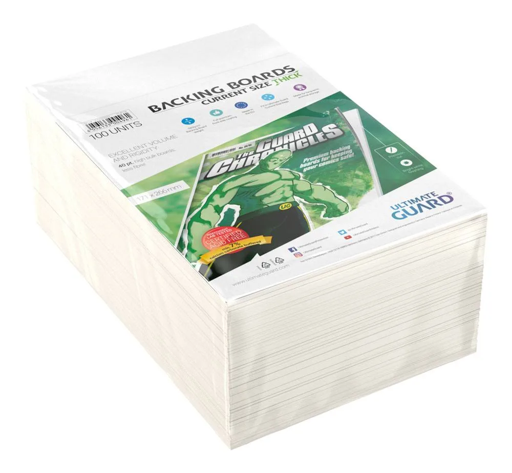 Ultimate Guard Comic Backing Boards – Current Size Thick 100 Pack