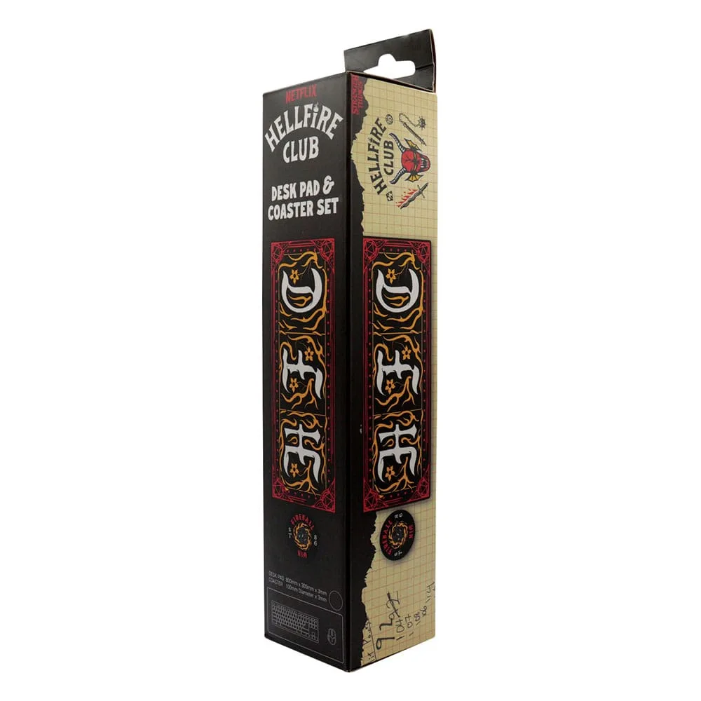 Stranger Things Desk Pad and Coaster Set – Hellfire Club 2