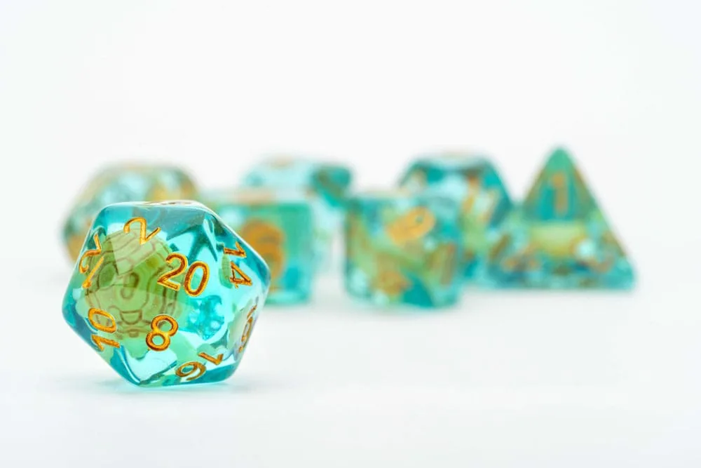 FanRoll Dice Set – Turtle 7-Piece 16 mm 5