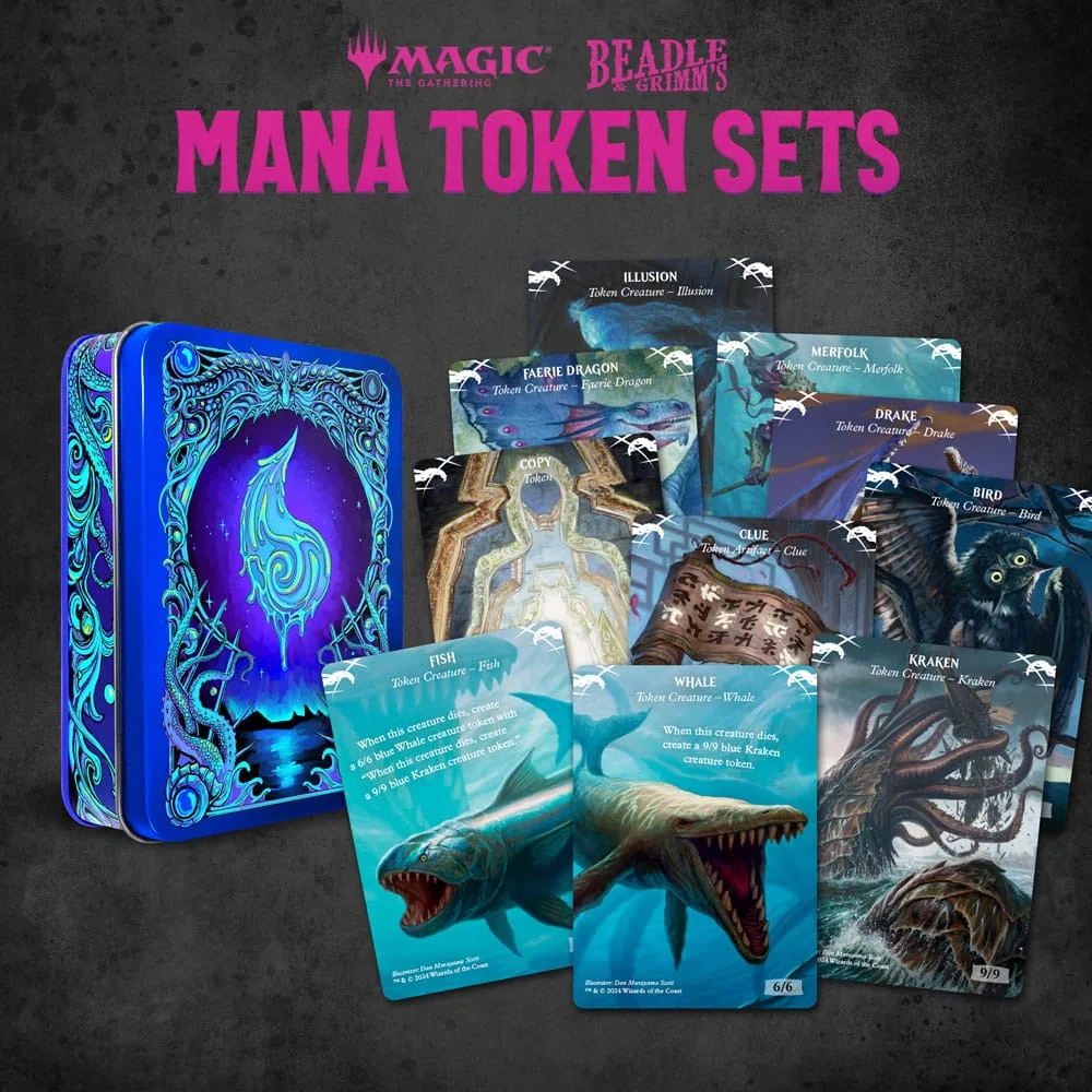 Magic the Gathering Dice and Token Pack – Blue Mana 3