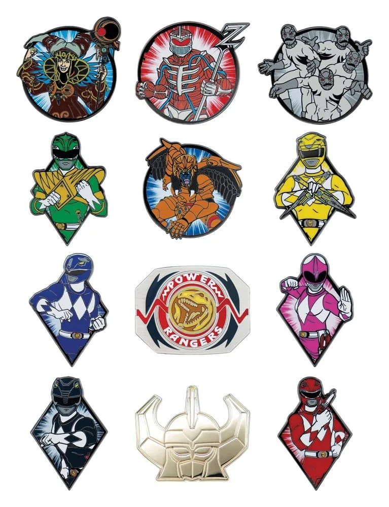 Power Rangers Pin-Display – 12 Überraschungsboxen ca. 5 × 3 cm 16