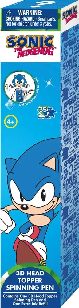 Sonic Spinning Pens – 3D Head Topper Display of 12 3