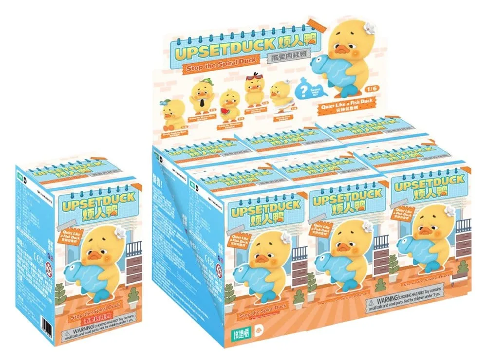 Upset Duck Plush Figures – Stop the Spiral Blind Box Display of 6