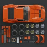 Hot Wheels Bouwset – Lamborghini Miura P400 SV 1:12 4