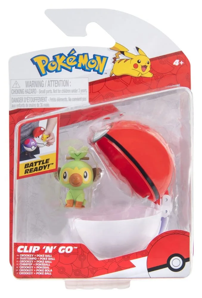 Pokémon Figure Set – Clip ‘n’ Go Grookey and Poké Ball 5