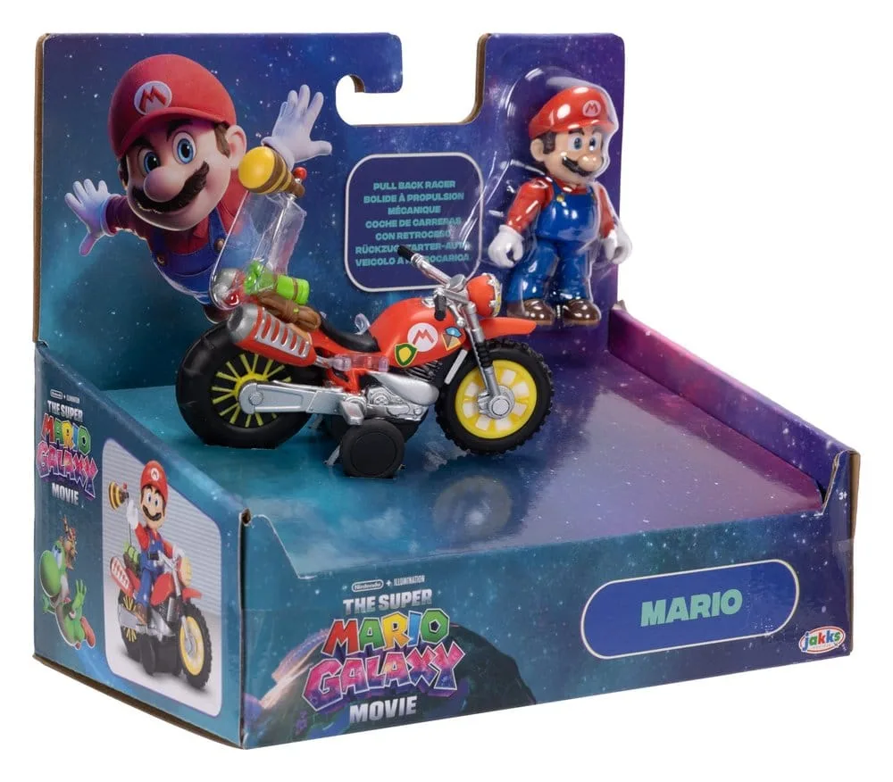 Super Mario Galaxy Movie Action Figure – Pull Back Motorcycle 6 cm 5