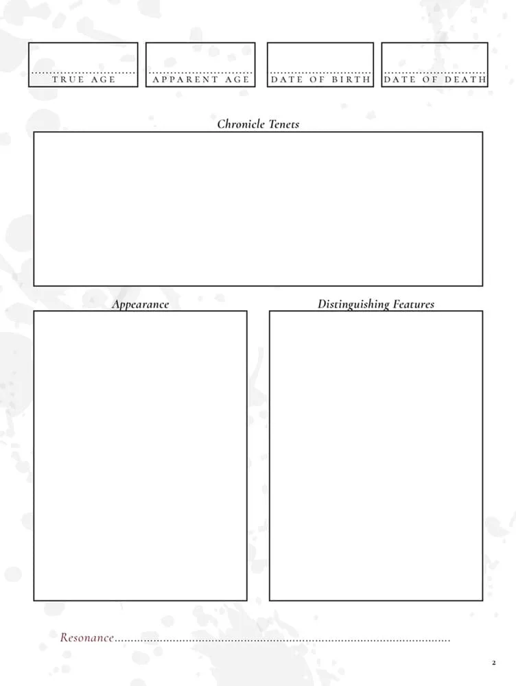 Vampire The Masquerade RPG Journal – 5th Edition English 5