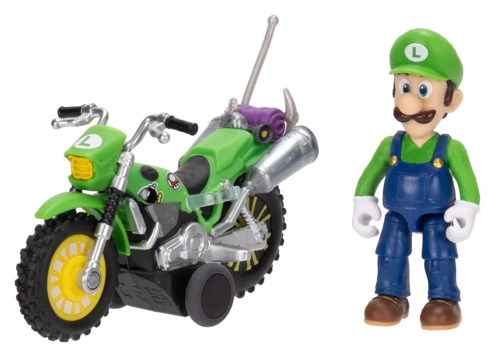 Super Mario Galaxy Movie Action Figure – Luigi with Motorcycle 6 cm 7