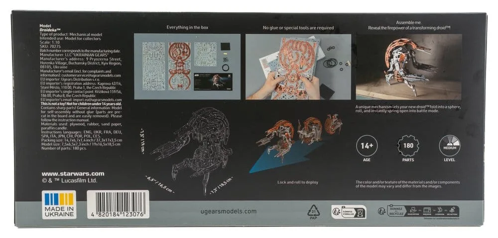 Star Wars Wooden Model Kit – Ugears Droideka 4
