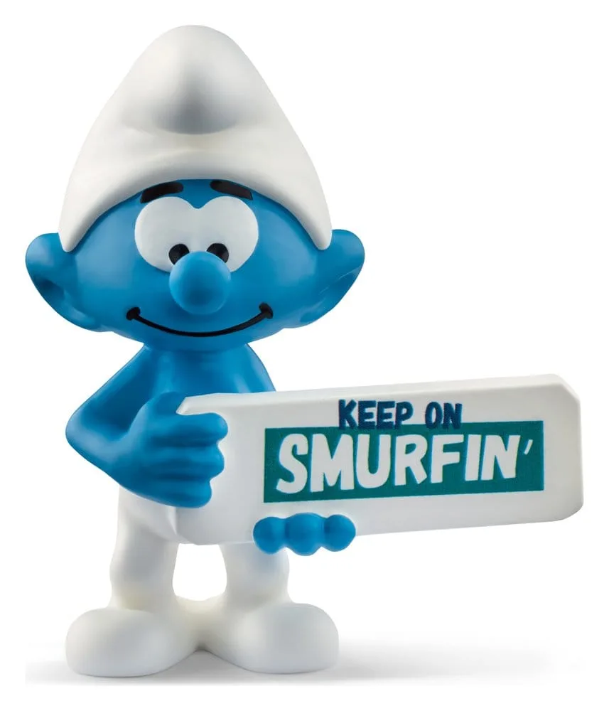 The Smurfs Mini Figure – Keep on Smurfin Sign 5 cm