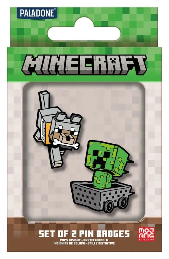 Minecraft Pin Badges – Enamel 2-Pack