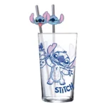 Lilo & Stitch Glass Tumbler – Metal Straw 485 ml 1