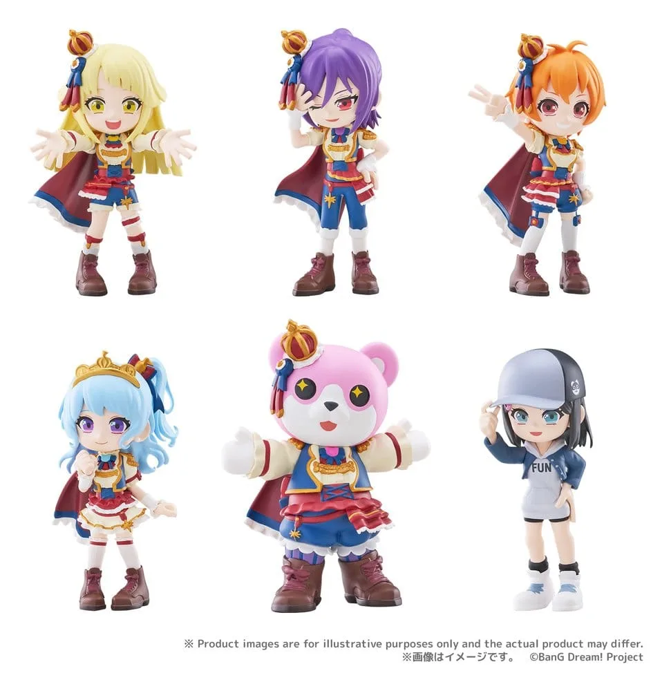 BanG Dream Mini Figures – Hello Happy World Blind Box Display of 6