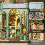 Miniature House Model Kit – Champs-Élysées Florist 18 x 16 cm 9