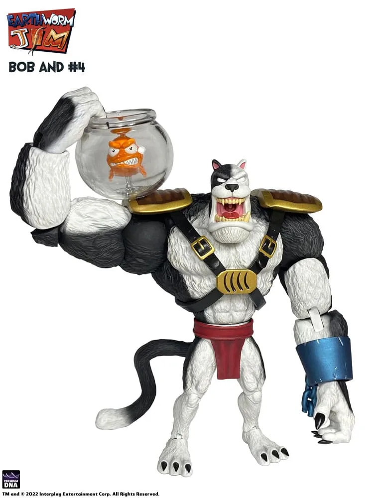 Earthworm Jim Action Figure Set – Bob the Killer Goldfish and #4