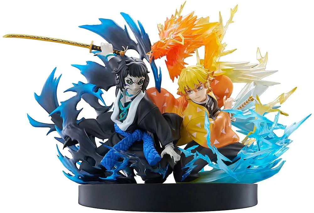 Demon Slayer PVC Statue – Zenitsu Agatsuma and Kaigaku 15 cm