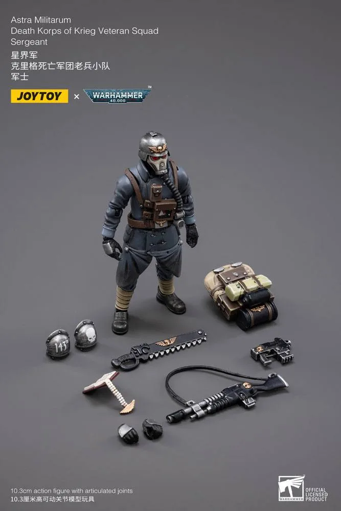 Warhammer 40k Action Figure – Krieg Veteran Squad Sergeant 10.3 cm 5
