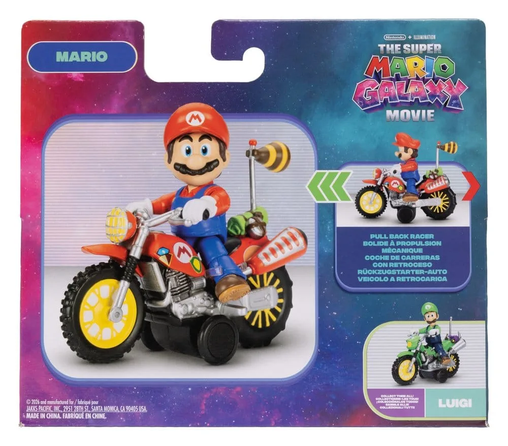 Super Mario Galaxy Movie Action Figure – Pull Back Motorcycle 6 cm 7