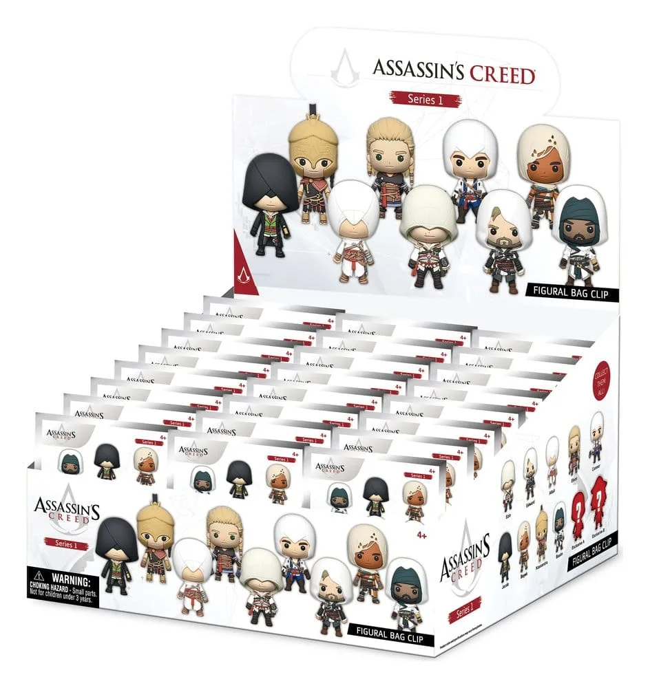 Assassin's Creed Bag Clips – Series 1 Display of 24