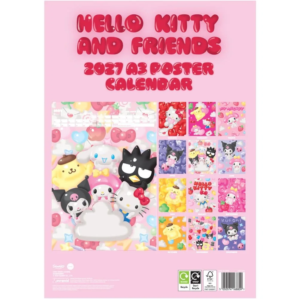 Hello Kitty Poster Calendar – 2027 A3 2